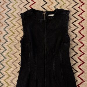 Black Denim Sleeveless Dress